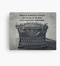 Writing According to Hemingway Canvas Print