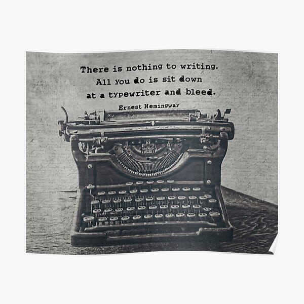 Writing According to Hemingway Poster
