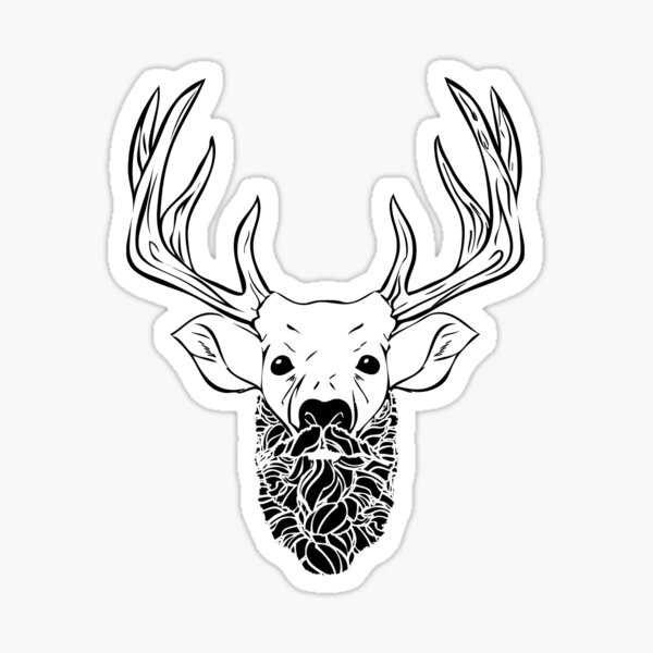 Deer Beard Sticker