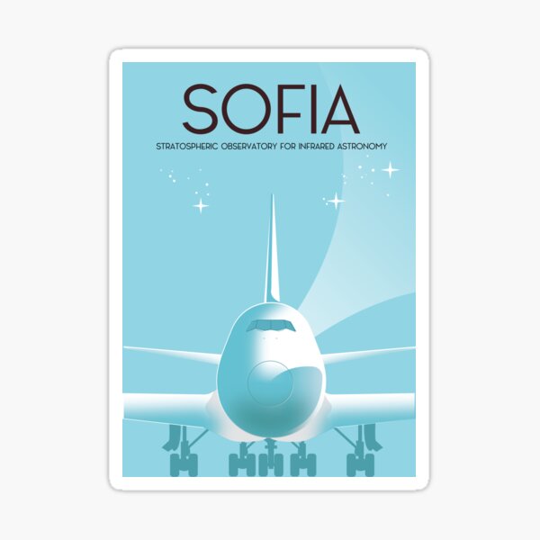 "SOFIA Telescope space art." Sticker for Sale by vectorwebstore | Redbubble