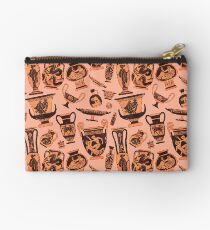 Ancient Greek Pottery - black and white Zipper Pouch