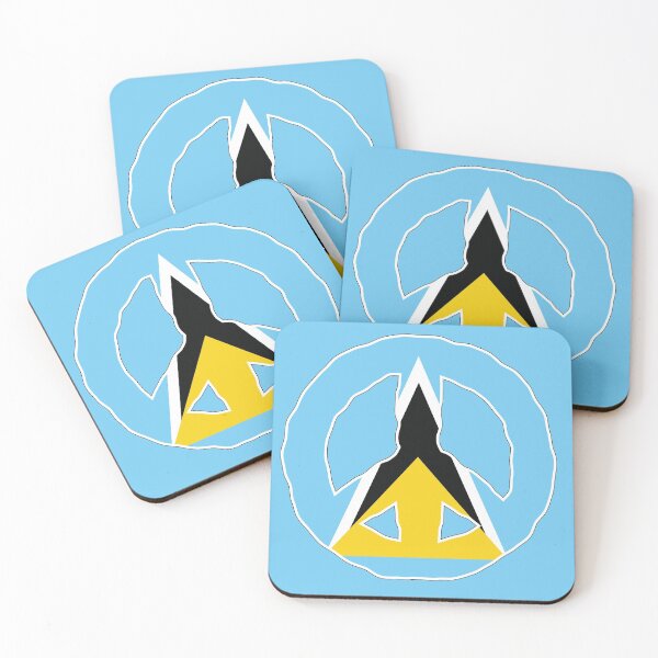 Item preview, Peace Sign St Lucia National Flag designed and sold by IdentiTee Studios.