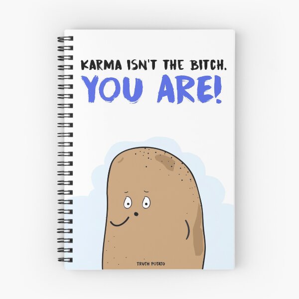 Item preview, Karma - Truth Potato Notebook designed and sold by truthpotato.