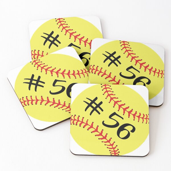 Item preview, Softball Player Jersey No 56 Back Number #56 Ball Sport Sticker Gift designed and sold by theshirtinator.
