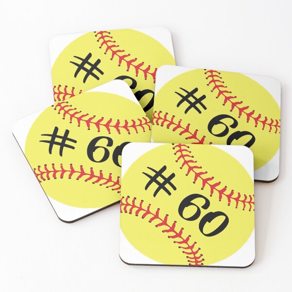 Item preview, Softball Player Jersey No 60 Back Number #60 Ball Sport Sticker Gift designed and sold by theshirtinator.