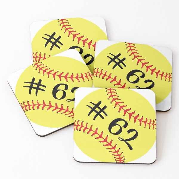 Item preview, Softball Player Jersey No 62 Back Number #62 Ball Sport Sticker Gift designed and sold by theshirtinator.