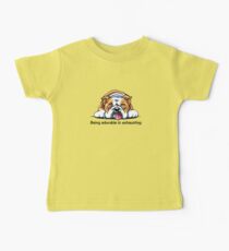 Being Adorable Bulldog Blue Baby Tee