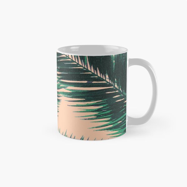 Item preview, Tropical Palm Leaf Pattern 4 - Tropical Wall Art - Summer Vibes - Modern, Minimal - Green, Peach designed and sold by Studio Grafiikka.