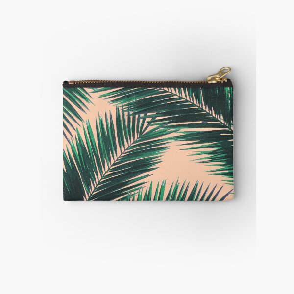Item preview, Tropical Palm Leaf Pattern 4 - Tropical Wall Art - Summer Vibes - Modern, Minimal - Green, Peach designed and sold by Studio Grafiikka.