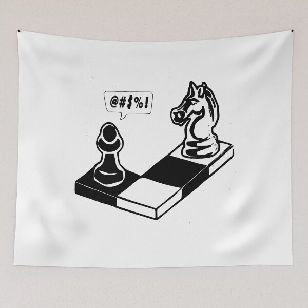 Item preview, Chess Pawn insults Knight funny gamer design designed and sold by tqueen.
