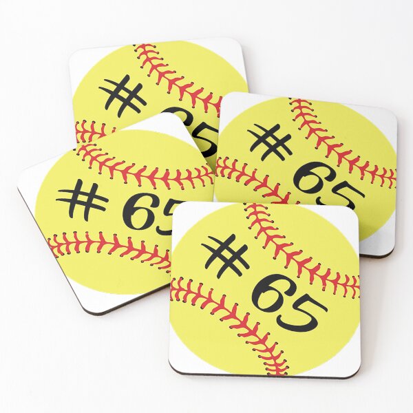 Item preview, Softball Player Jersey No 65 Back Number #65 Ball Sport Sticker Gift designed and sold by theshirtinator.