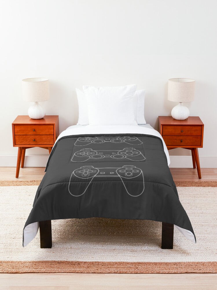 Alternate view of Evolution of Playstation Controllers Comforter