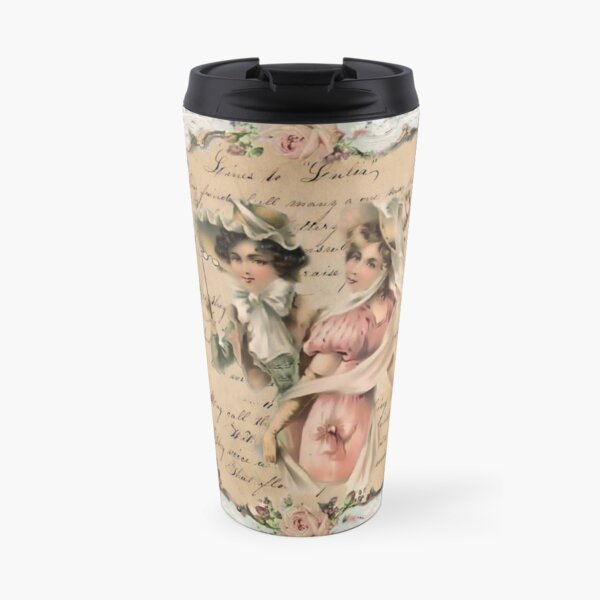 Two Ladies Lace and Roses Travel Mug