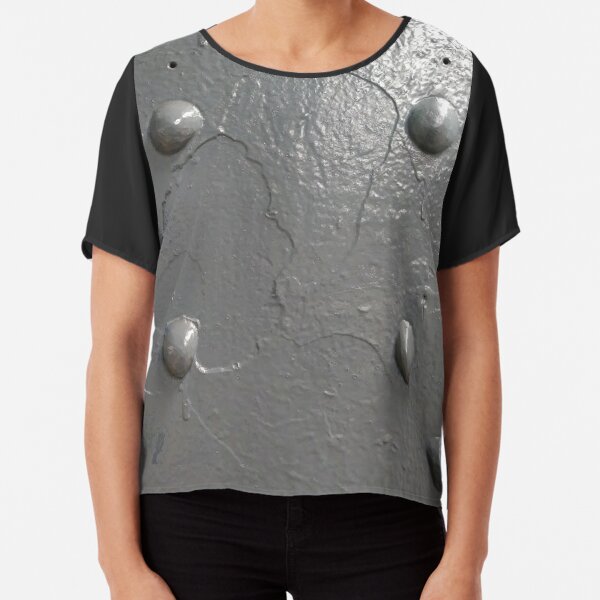 #steel, #stud, #abstract, #reflection, #dew, #pattern, #drop, #ColorImage Chiffon Top