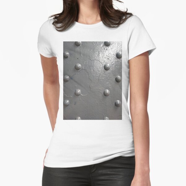 #steel, #stud, #abstract, #reflection, #dew, #pattern, #drop, #ColorImage Fitted T-Shirt