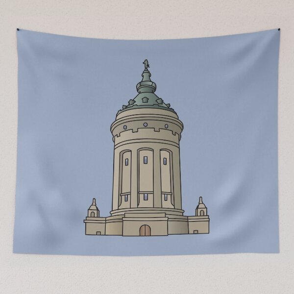 Item preview, Mannheim water tower designed and sold by Berlin-T-Shirt.