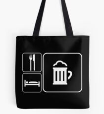 Food Sleep Beer Tote Bag
