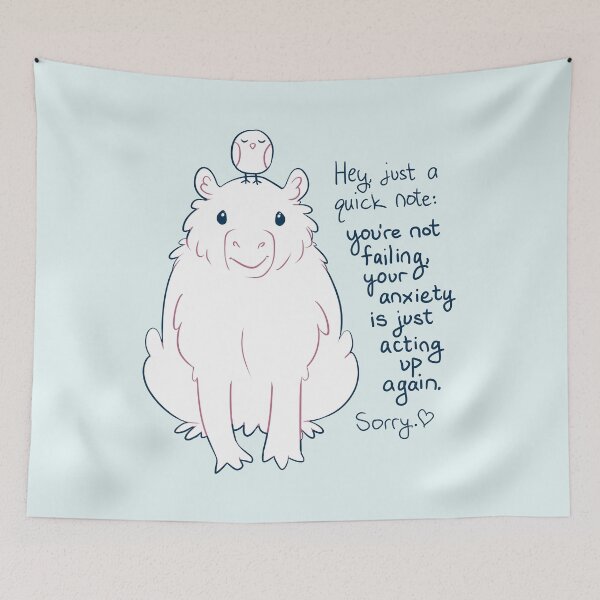 Item preview, "You're Not Failing" Capybara designed and sold by thelatestkate.
