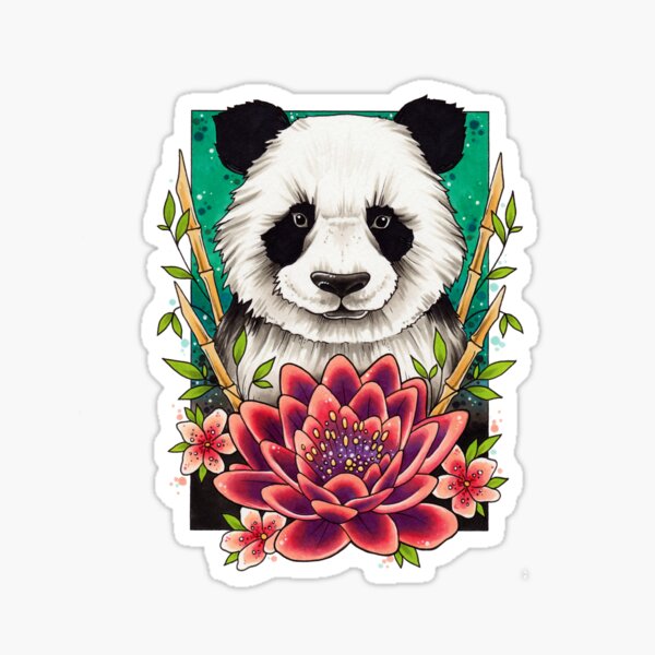 Panda Tattoo Stickers Redbubble