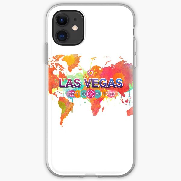 Las Vegas Nevada klare Wasserweltkarte iPhone Flexible Hülle