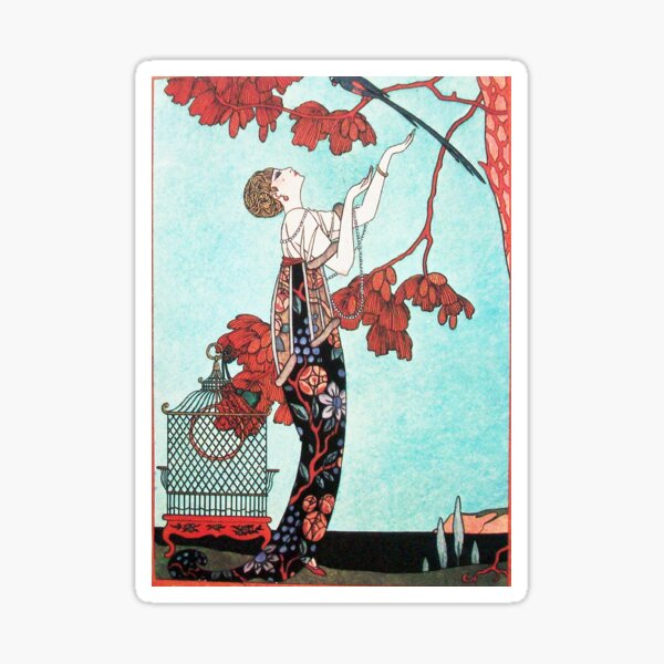 Item preview, THE FLIGHTY BIRD ,ART DECO BEAUTY FASHION designed and sold by BulganLumini.