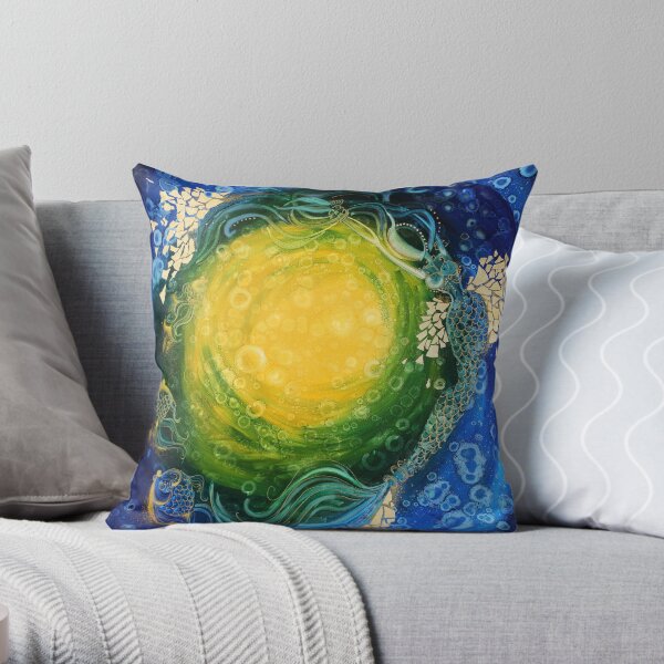 Three Fish Throw Pillow