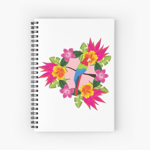 Tropical parrot design Spiral Notebook