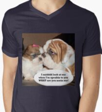 English Bulldog Humor Men's V-Neck T-Shirt
