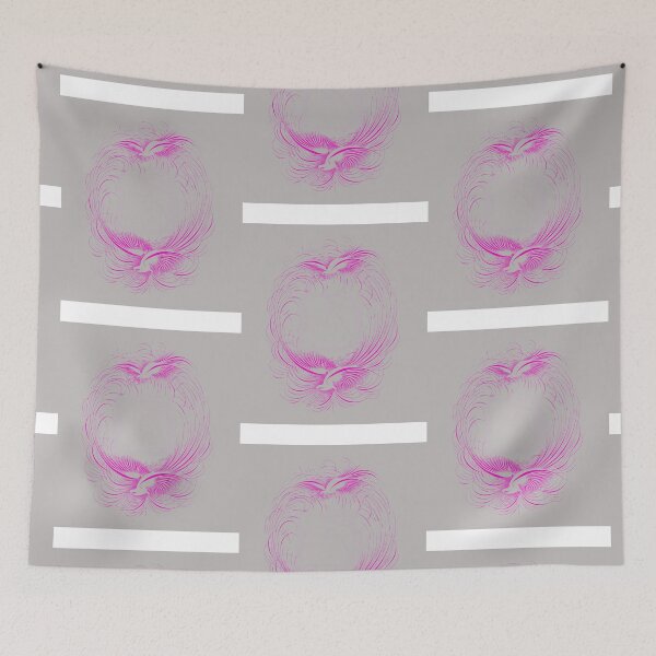 Item preview, Pink swirling birds on grey designed and sold by AnchorArt.