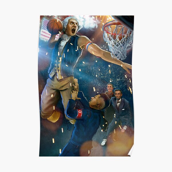 George Washington dunking on Kim Jong Un Poster