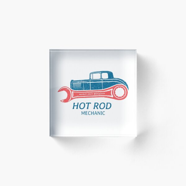 Hot Rod Mechanic Acrylic Block