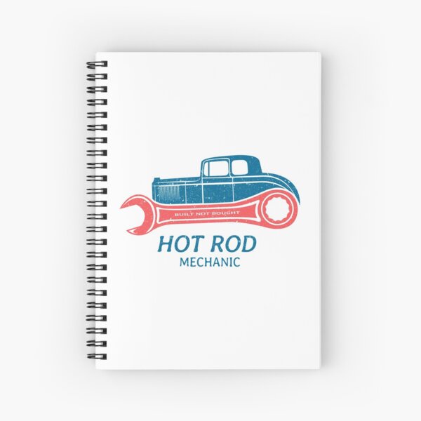 Hot Rod Mechanic Spiral Notebook
