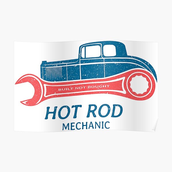 Hot Rod Mechanic Poster