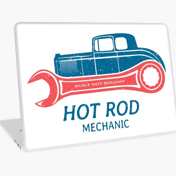 Hot Rod Mechanic Laptop Skin