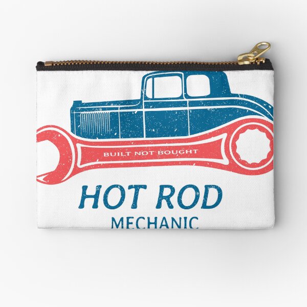 Hot Rod Mechanic Zipper Pouch