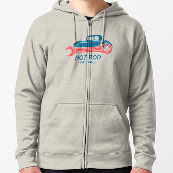 Hot Rod Mechanic Zipped Hoodie