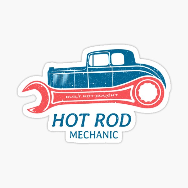 Hot Rod Mechanic Sticker
