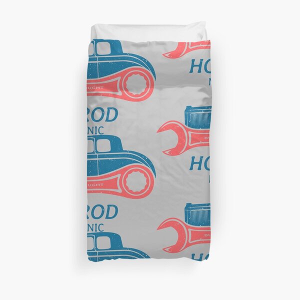 Hot Rod Mechanic Duvet Cover