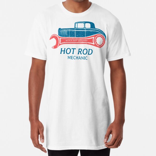Hot Rod Mechanic Long T-Shirt