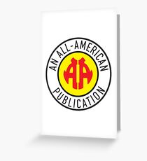 DC Comics Retro Logo- All American Publication Greeting Card