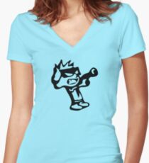 Spiff's Death Ray (Green) Women's Fitted V-Neck T-Shirt