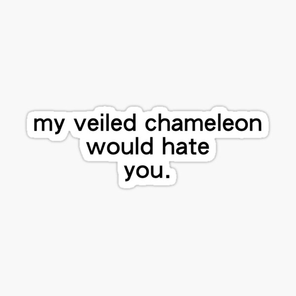 My Veiled Chameleon Would Hate You - Sticker, T-shirt, Mug, Etc. Sticker
