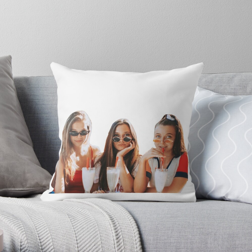 Emma Chamberlain Hannah Meloche Ellie Thumann Girdies Throw Pillow By Persianezhad Redbubble