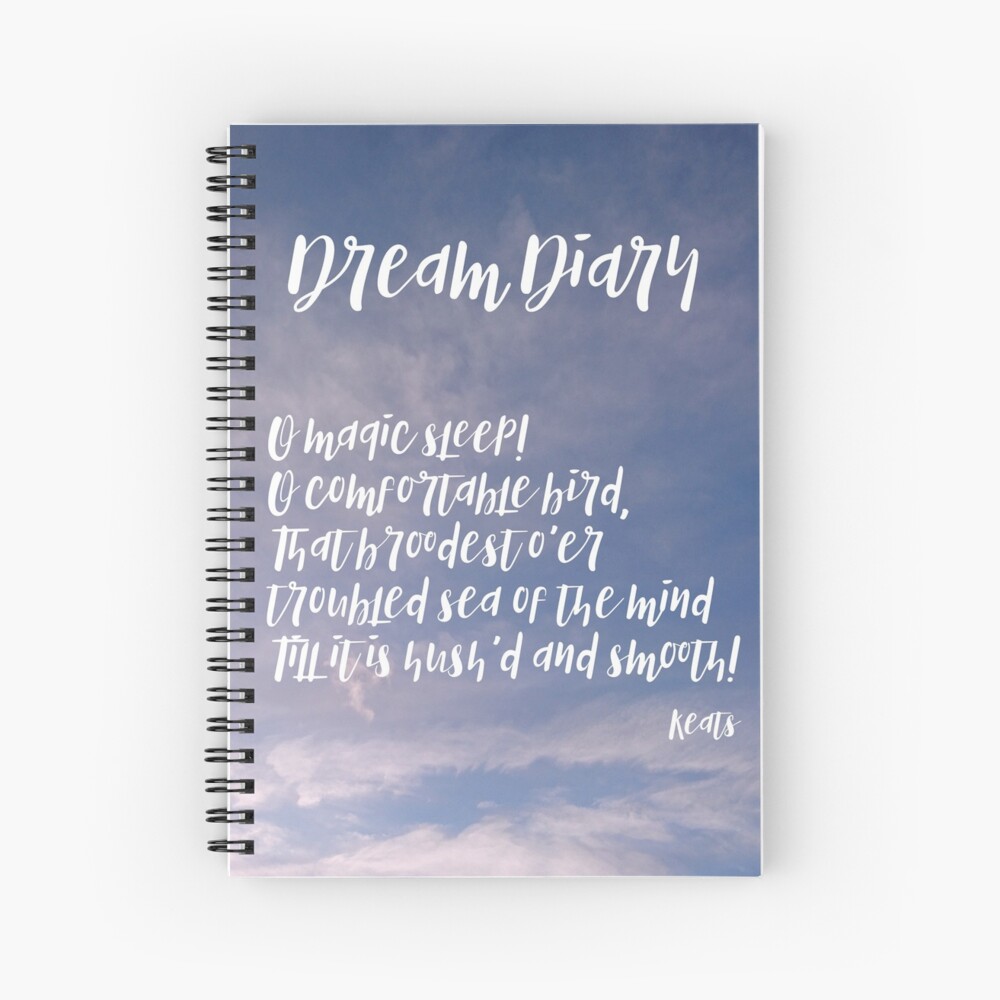 "Dream diary / dream journal" Spiral Notebook for Sale by bettyretro