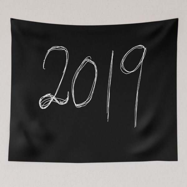 Item preview, 2019 Dark and Gritty Pen Text Year Number (white) designed and sold by Michael Stewart.