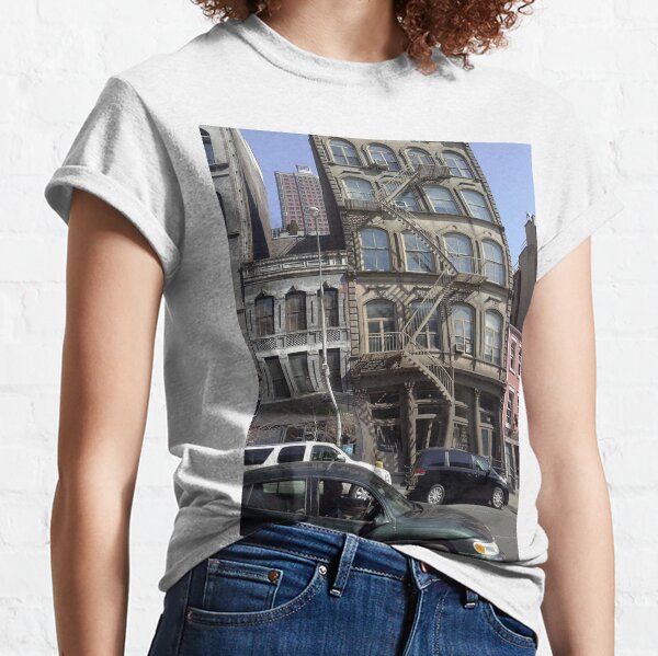 #facade, #windows, #architecture, #street, #city, #town, #LocalLandmark, #downtown, #NewYorkCity, #NYC Classic T-Shirt