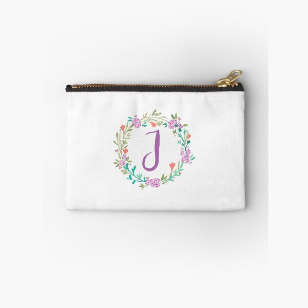 Item preview, violet floral wreath letter J designed and sold by designxmad.