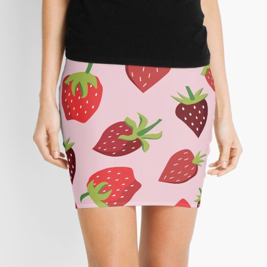 Strawberry Repeate Mini Skirt