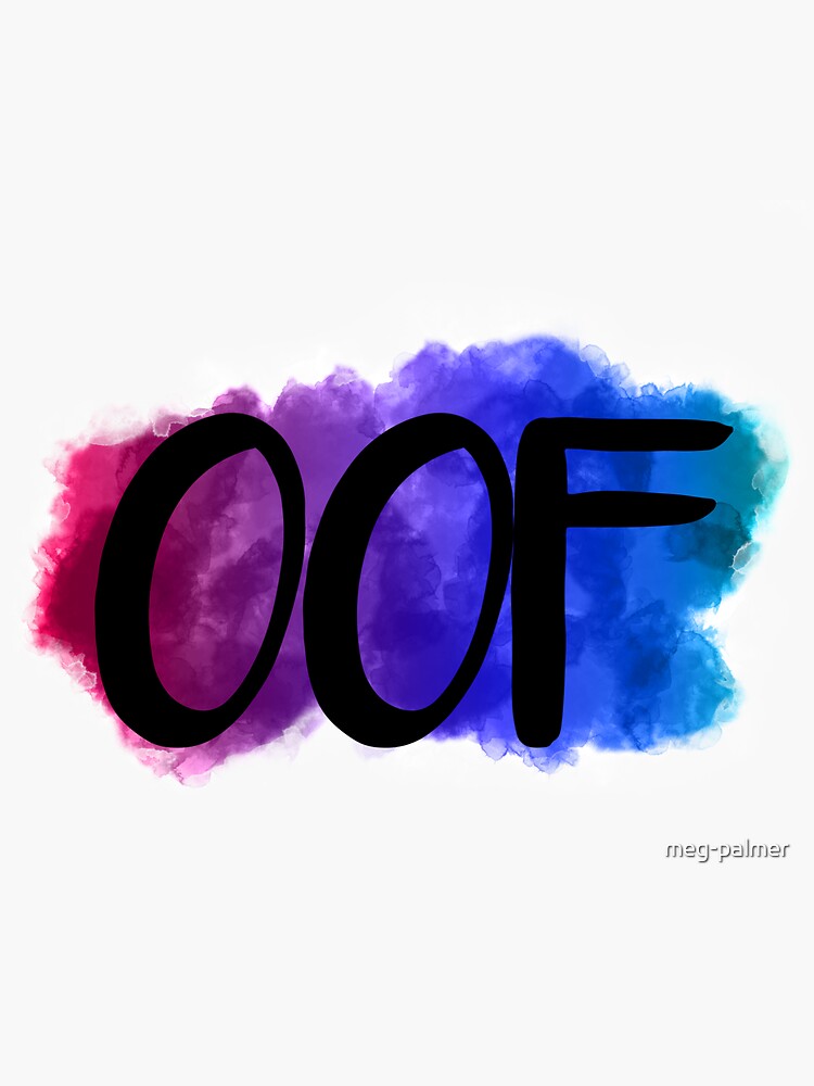 blue oof Sticker for Sale by mickleo