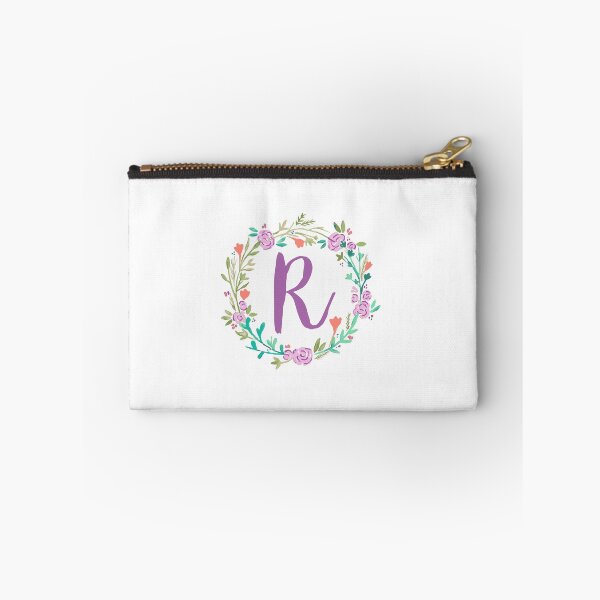 Item preview, violet floral wreath letter R designed and sold by designxmad.